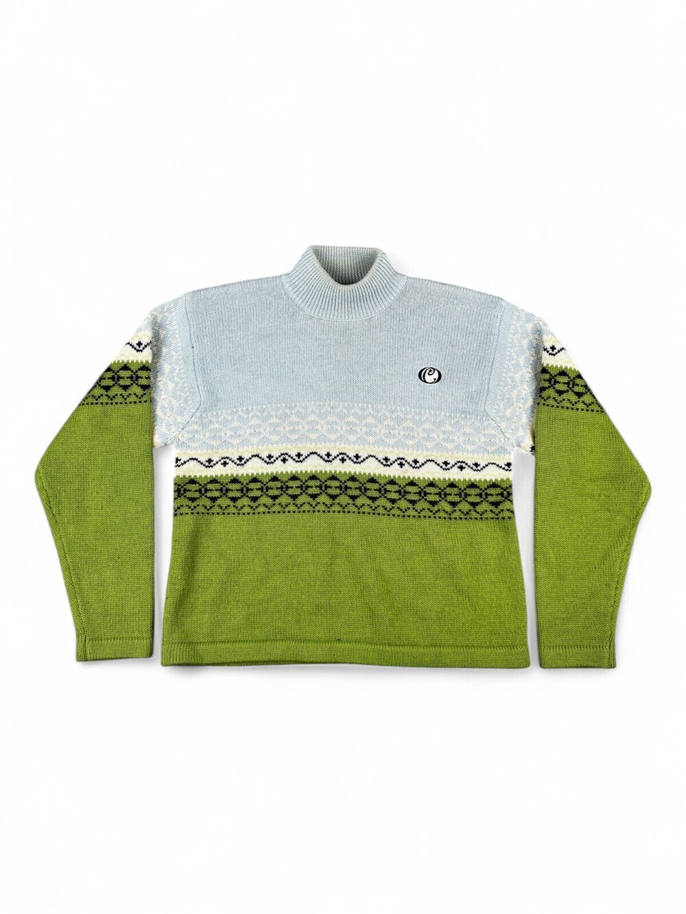 Cold as Ice Fair Isle Turtleneck Sweater - Size S